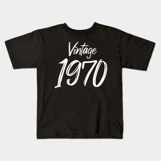 Vintage 1970 Kids T-Shirt by Bernesemountaindogstuff